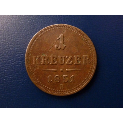 František Josef I. - mince 1 krejcar 1851