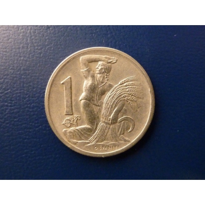Československo - mince 1 koruna 1946