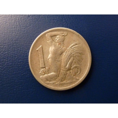 Československo - mince 1 koruna 1946
