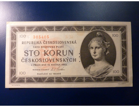 100 korun 1945