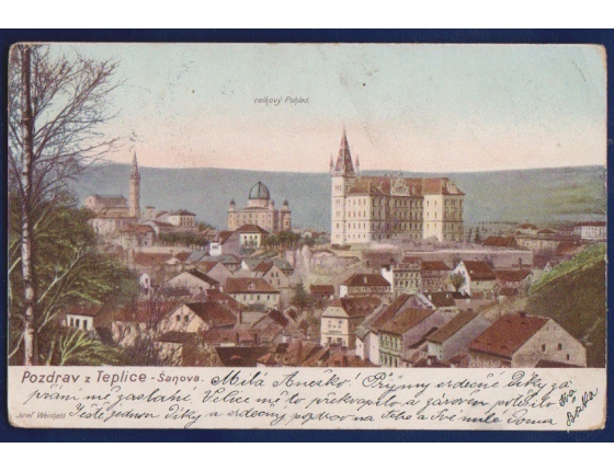 Postkarte: Grüße von Teplice - Šanov