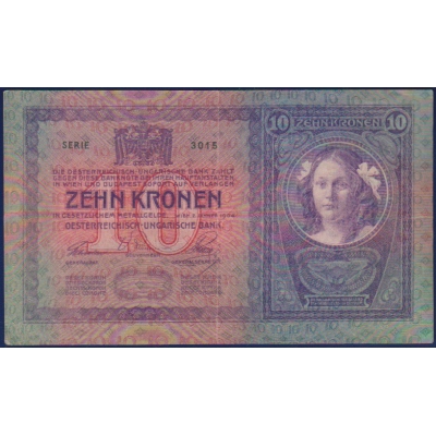 Österreich Ungarn - 10 Kronen-Banknote 1904