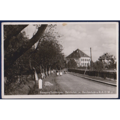 SUDETY - pohlednice Poběžovice, Ronšperk (Ronsperg), sudetská Župa (Sudetengau)