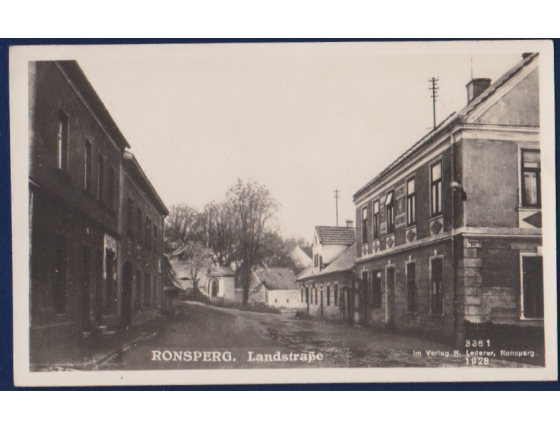 Československo - pohlednice Poběžovice, Ronšperk (Ronsperg), sudetská Župa (Sudetengau)