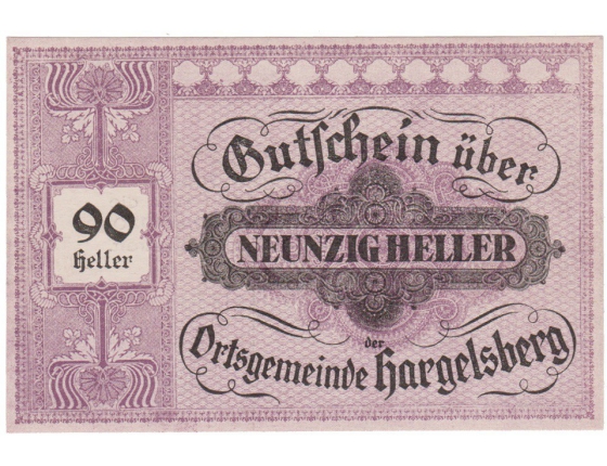 Österreich - Gutschein 90 Heller 1920 UNC