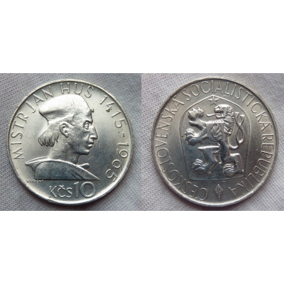 Československo - mince 10 korun 1965 - Jan Hus