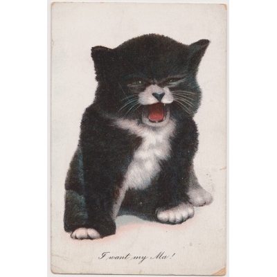 Historická pohlednice "I want my Ma!" 1910