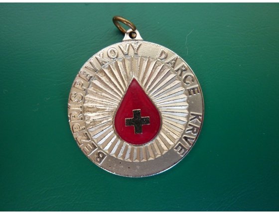 Tschechoslowakei - eine Ehrenplakette Blutspender