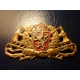 Československo – Hasičský čepicový odznak, 1. republika, smaltovaný, originál
