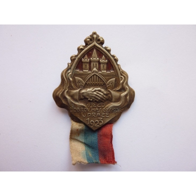 Československo - odznak Sjezd dobrovolných hasičů Československa v Praze 1923