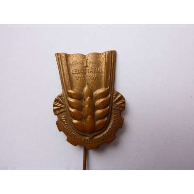 Czechoslovakia - badge first national exhibition of agricultural and forestry education, Bratislava 1959