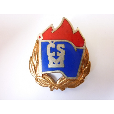 Československo - čestný odznak Československého svazu mládeže, číslovaný