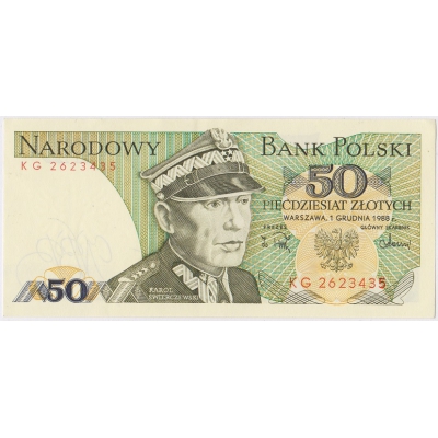 Polsko - bankovka 50 zlotych 1988
