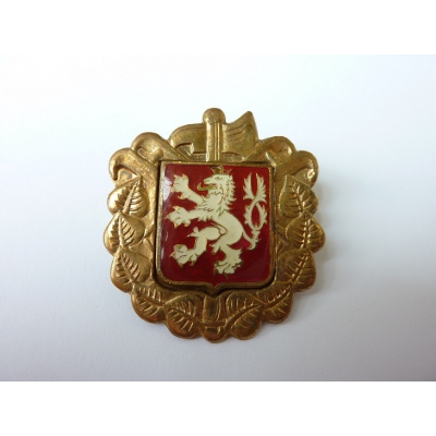 Československo - odznak na hasičskou čepici, originál
