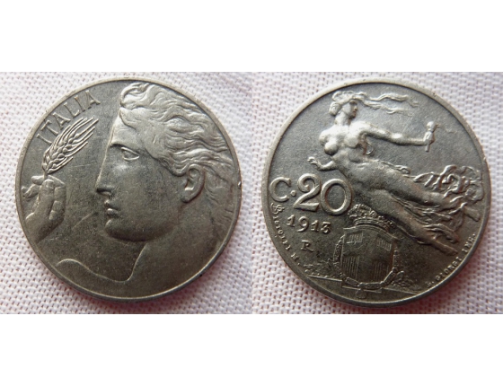 Itálie - 20 centesimi 1913 R