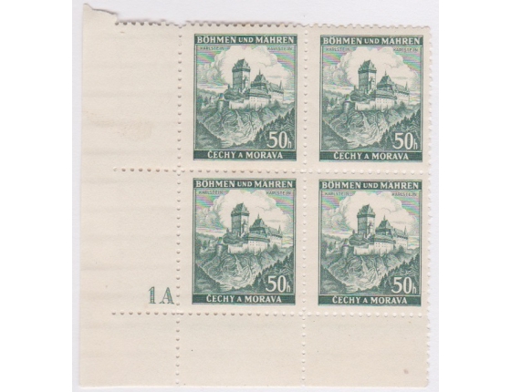 Böhmen und Mähren - Schlösser, Block Briefmarken