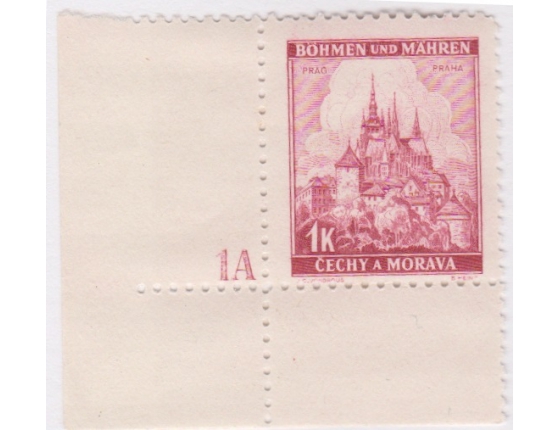 Böhmen und Mähren - 1939 Landschaften, Burgen und Städte Stempel mit Plattennummer