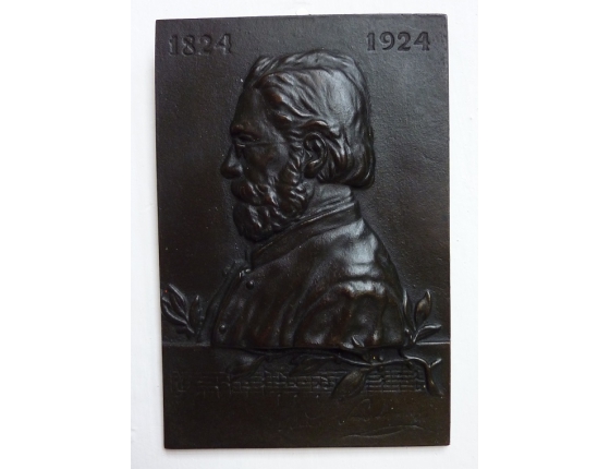 Eine Bronzetafel Bedrich Smetana