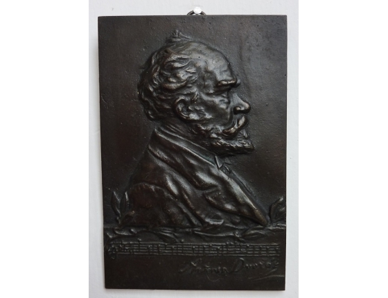 Bronzová pamětní deska Antonín Dvořák