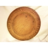 Historic wooden bread plate with prayer