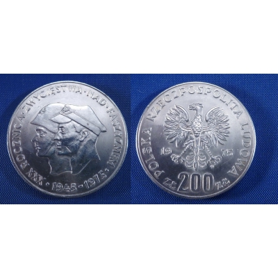 200 zlotych 1975 - 30. výročí vítězství nad fašismem