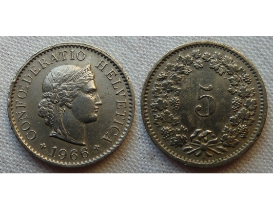 Switzerland - 5 centimes 1966