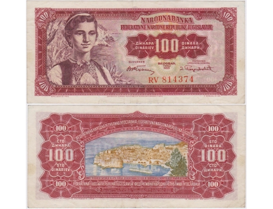 Jugoslawien - 100 Dinar 1955