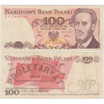 Poland - 100 zlotych 1986 banknote