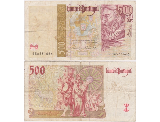 Portugalsko - bankovka 500 escudos 1997