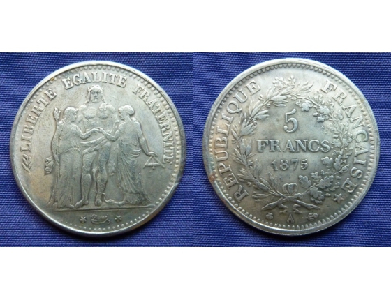 5 frank 1875 kopie