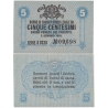 Itálie - bankovka 5 Centesimi 1918