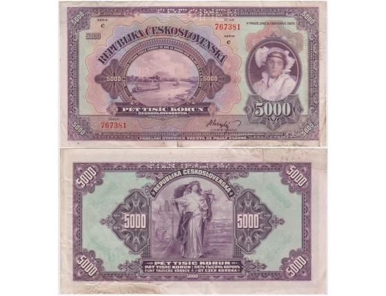 5000 korun 1920, série C