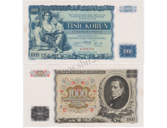 1000 korun 1934, série B