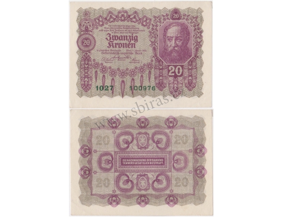 20 korun 1922