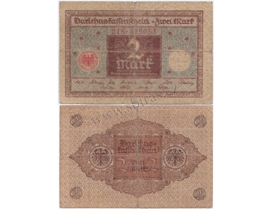 Německo - bankovka Darlehnskassenschein 2 Mark