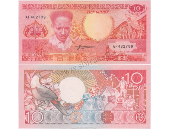 Surinam - 10 gulden 1988