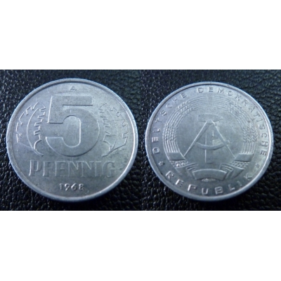 NDR - mince 5 Pfennig 1968 A