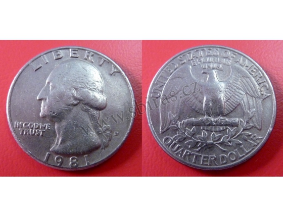 Spojené státy americké - 1/4 dolar 1981