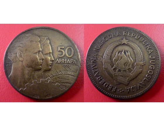 Jugoslávie - 50 dinara 1955