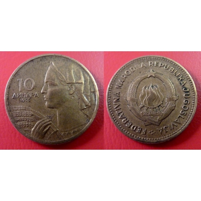 10 dinara 1955
