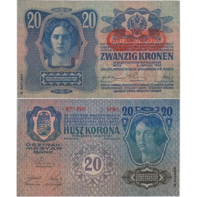 20 korun 1913, II. vydání, aUNC