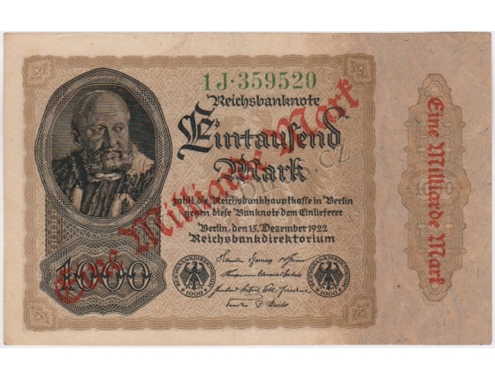 Německo - 1 miliadra marek 1922