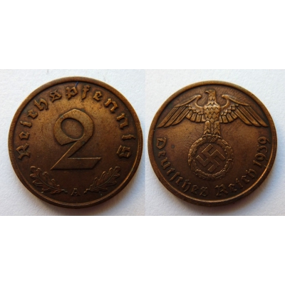 2 Reichspfennig 1939 A