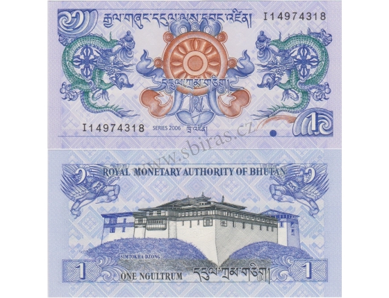 Bhútán - bankovka 1 Ngultrum 2006