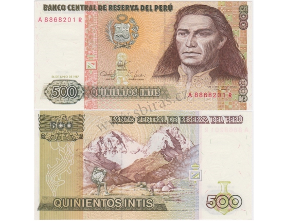 Peru - 500 intis 1987 UNC