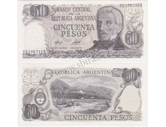 Argentina - bankovka 50 pesos 1976~1978 UNC