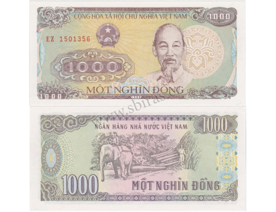 Vietnam - bankovka 1000 dong 1988 UNC