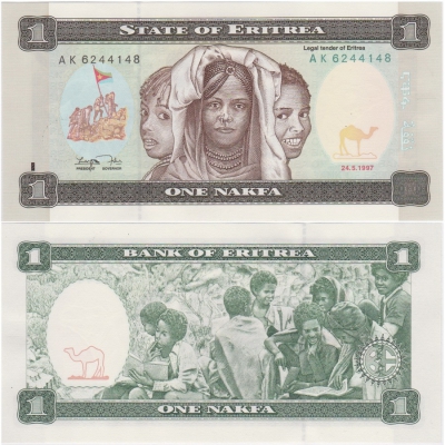 Eritrea - bankovka 1 nafka 1997 UNC