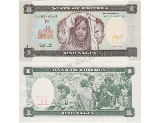 Eritrea - bankovka 1 nafka 1997 UNC