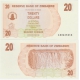 Zimbabwe - bearer cheque 20 dollars 2007 UNC